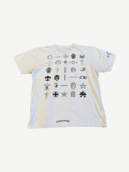 Chrome Hearts White Multi Logo Tee