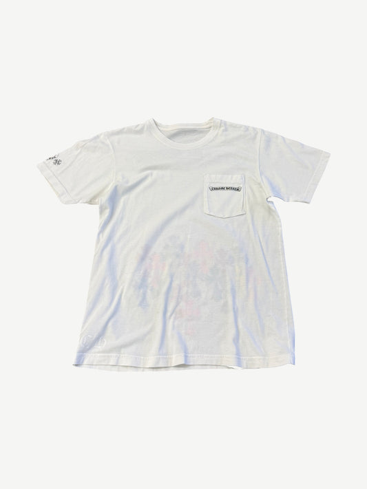 Chrome Hearts White Multicolor Crosses Cemetery Tee