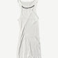 Chrome Hearts white ribbed tank top front with gothic neckline scroll logo and lettuce-edge cotton hem