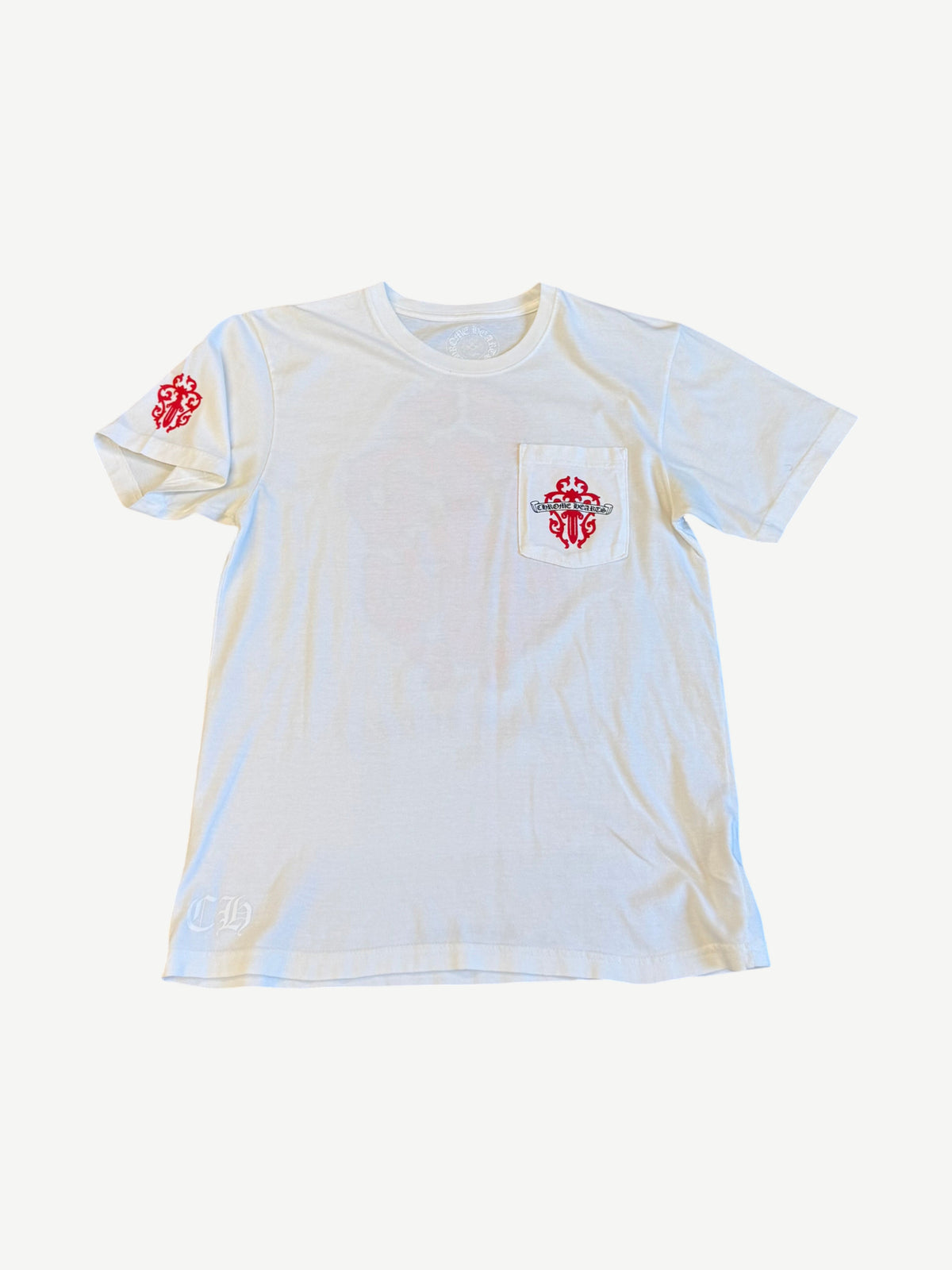Chrome Hearts White Red Dagger Tee
