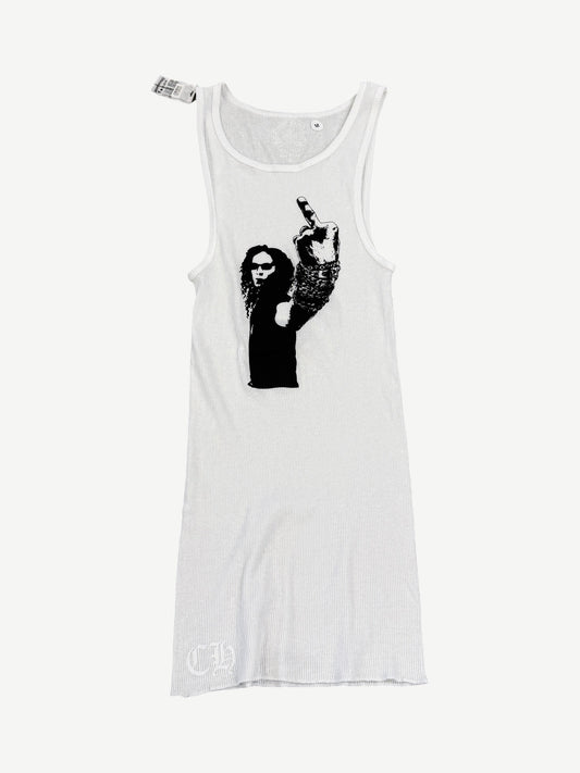 Chrome Hearts White Richard Stark Middle Finger Tank Top