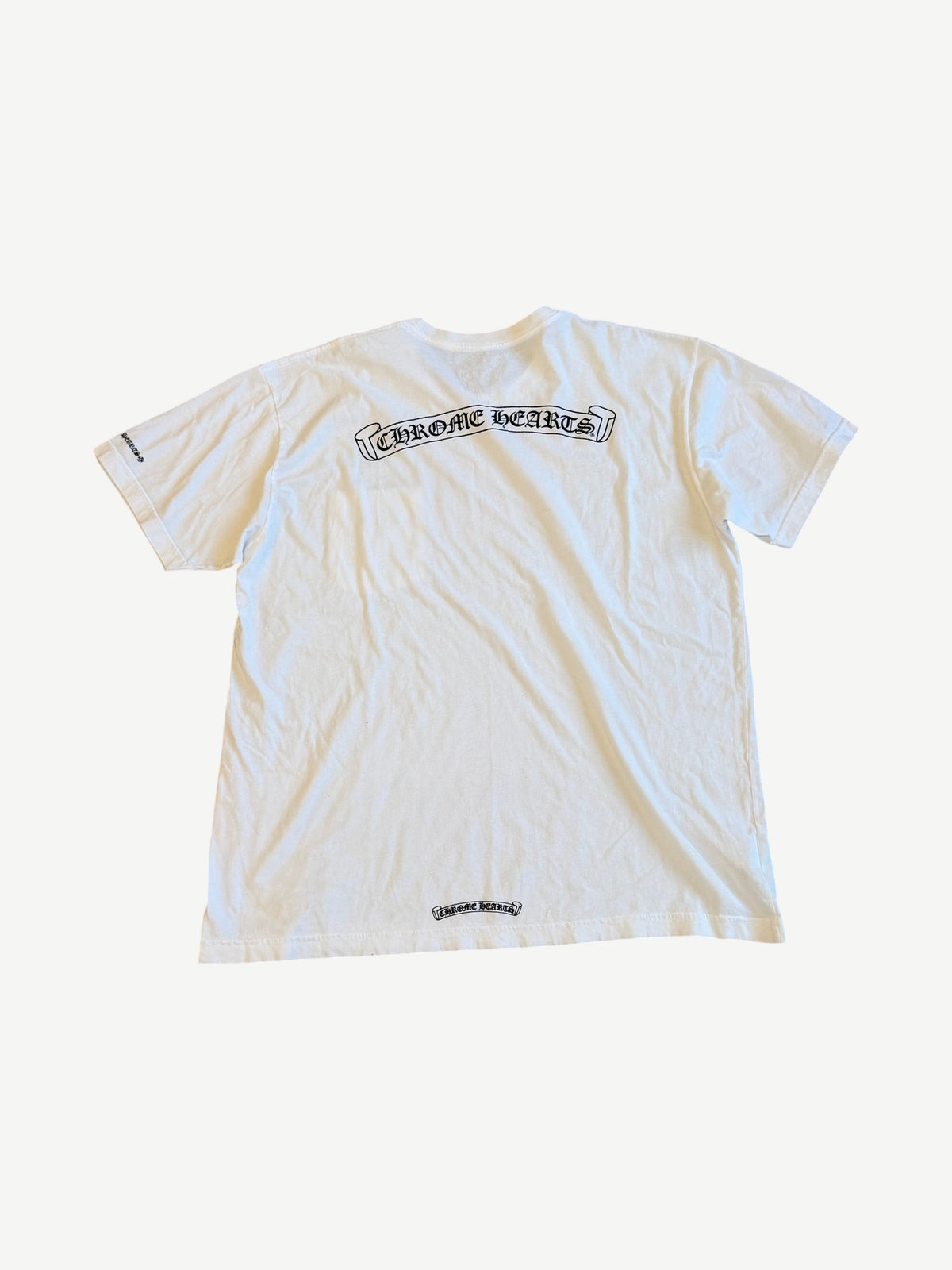 Chrome Hearts White Scroll Logo Tee