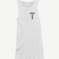Chrome Hearts white ribbed tank front with vertical T-bar Chrome Hearts old english scroll logo