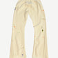 Gallery Dept painted flare sweatpants back view in cream cotton with paint splatter details and flared legs.