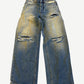 Enfants Riches Deprimes Baggy Distressed Mud Dyed Jeans