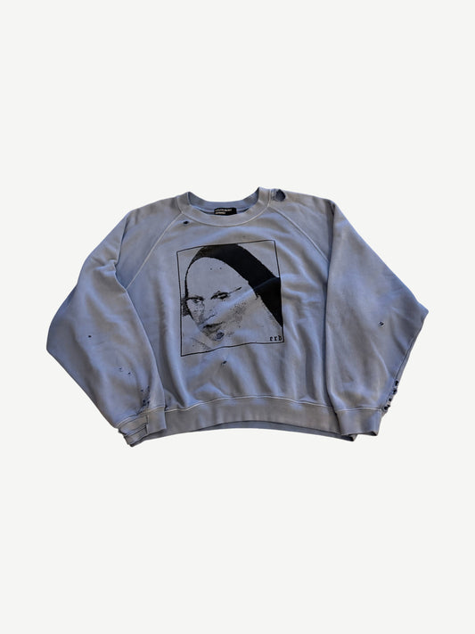 Enfants Riches Deprimes Blue Singing Nun Crewneck