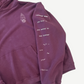 Enfants Riches Deprimes burgundy hoodie back showing washed-out crimson cotton and dropped shoulders.