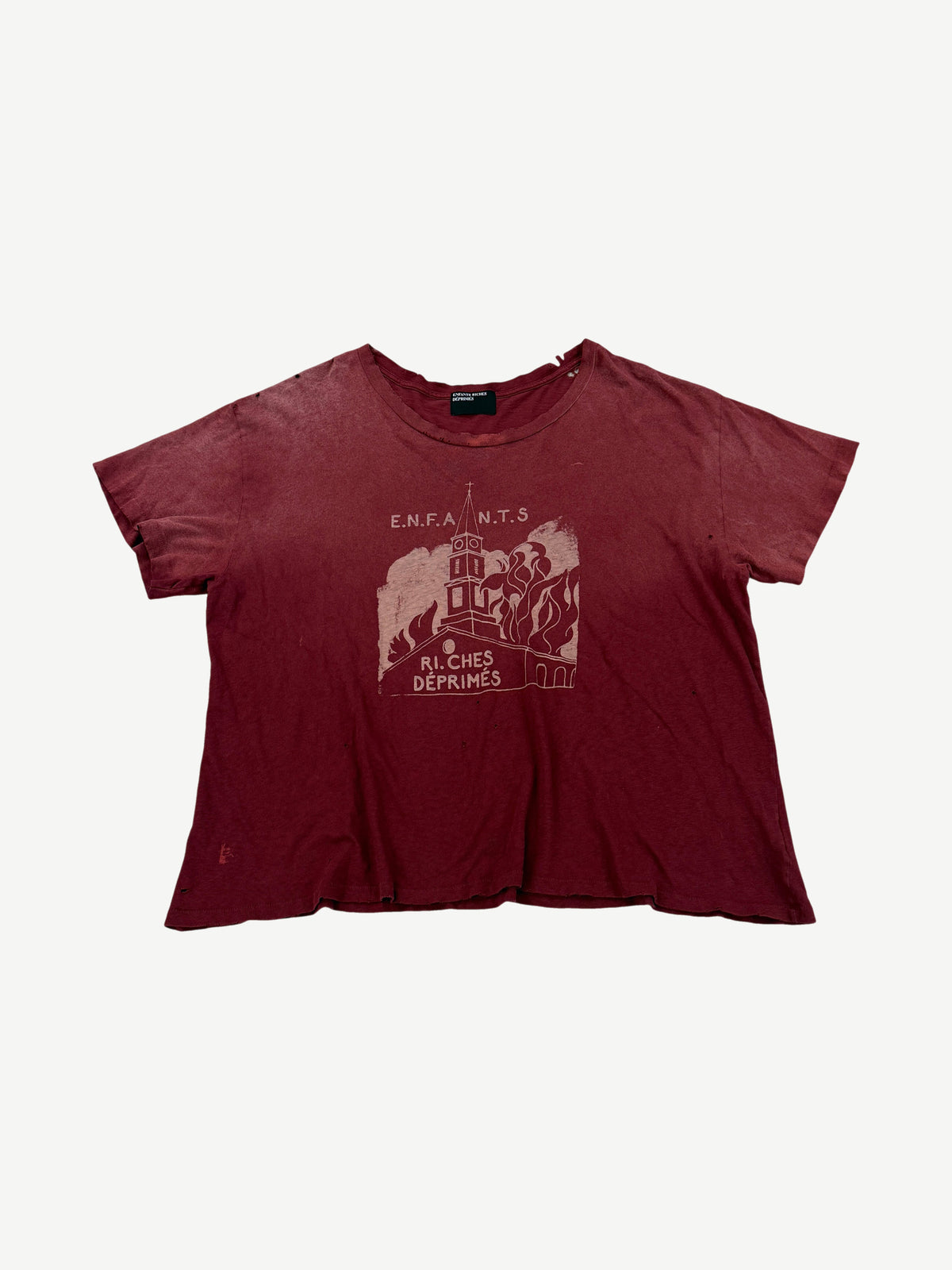 Enfants Riches Deprimes Dark Scarlet Burning Church Tee