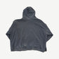 Enfants Riches Deprimes gray logo hoodie back view showing oversized boxy fit and tonal back panel.