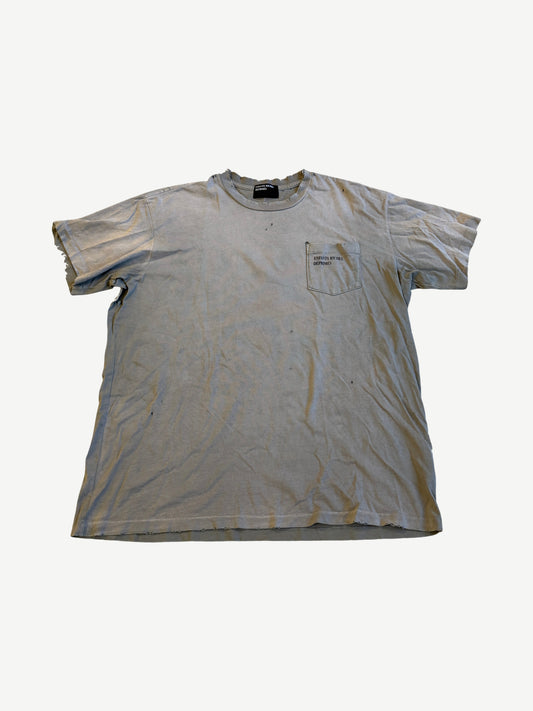 Enfants Riches Deprimes Gray Pocket Logo Distressed Tee