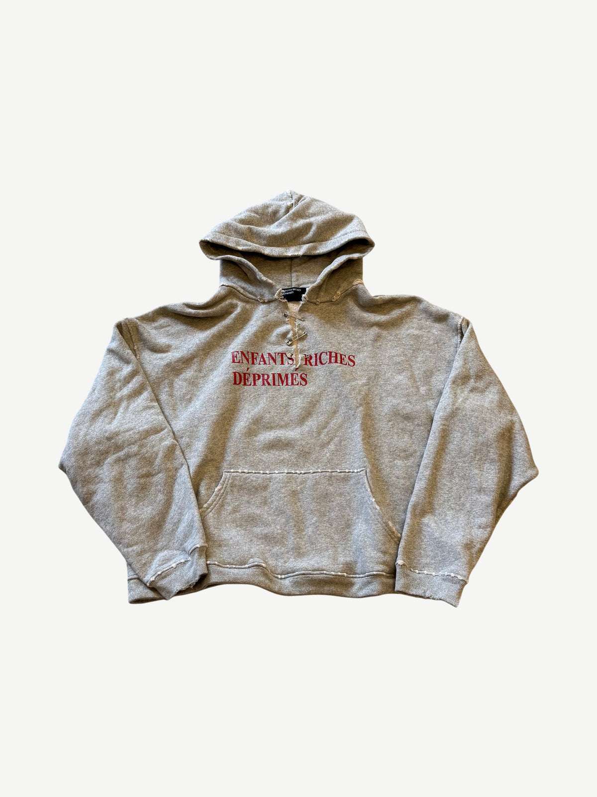 Enfants Riches Deprimes Gray Safety Pin Logo Hoodie