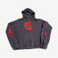 Enfants Riches Deprimes black lips hoodie front, hand-drawn red lips graphic on heavyweight fleece