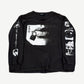 Enfants Riches Deprimes white cotton longsleeve with red lips graphic and hand-scrawled black text across chest.