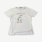 Enfants Riches Deprimes New York Dolls tee in distressed white with pink script and pinup illustration.