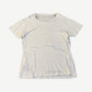 Enfants Riches Deprimes tee back view in heavily distressed white cotton with shoulder and hem holes.