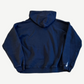 Enfants Riches Deprimes navy Peinture hoodie back with small hand painted white graphic at hem.