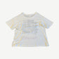 Enfants Riches Deprimes Vacation tee back view in sheer white cotton showing translucent print bleed.
