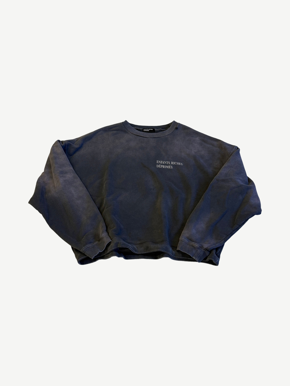 Enfants Riches Deprimes Washed Gray Logo Crewneck