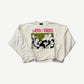 Enfants Riches Deprimes white crewneck sweatshirt with pink ENFANTS print over green Sybil children photo