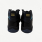 Jordan 11 Gamma Blue 2025 outsole view with translucent icy blue rubber tread and Jumpman branding.