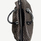 Goyard Boeing 55 duffle bag end panel showing leather trim, top handles and zipper closure detail