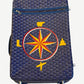 Goyard Navy Goyardine Trolley PM Suitcase