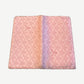 Goyard pink Richelieu long wallet opened flat, full Goyardine chevron canvas exterior spread