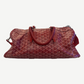 Goyard Boeing 45 duffle bag in red Goyardine canvas with chevron pattern and rolled leather top handles