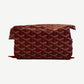 Goyard red Bowling 25 toiletry bag top-down view showing Goyardine chevron canvas surface