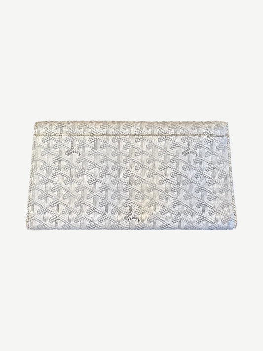Goyard White Monte Carlo Bois Clutch Bag