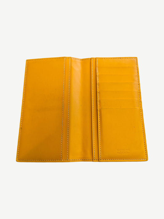 Goyard Yellow Goyardine Richelieu Long Wallet