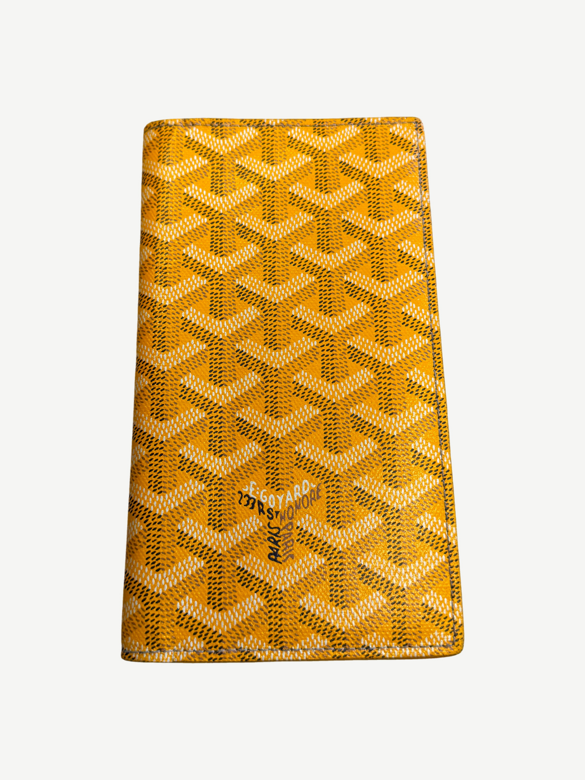 Goyard Yellow Goyardine Richelieu Long Wallet