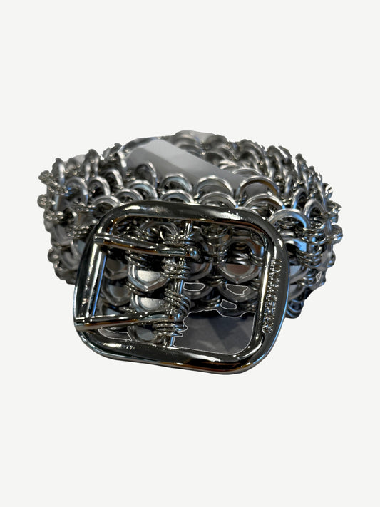 Greedy Unit Silver Bottle Cap Belt