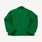 Louis Vuitton green monogram workwear jacket back view with tonal LV embossed monogram covering the body