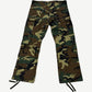 GV Gallery Raspberry Hills camo cargo pants back view with woodland print, cargo pockets and drawstring hem