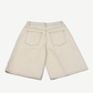 GV Gallery Raspberry Hills cream denim jorts back view with patch pockets and contrast topstitching