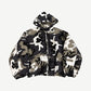 GV Gallery Raspberry Hills Deron jacket front view in ice blue camo print with zip closure and chest patch