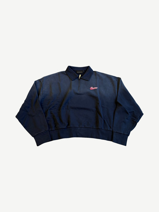 GV Gallery Raspberry Hills Navy Zoom Half Zip Sweater