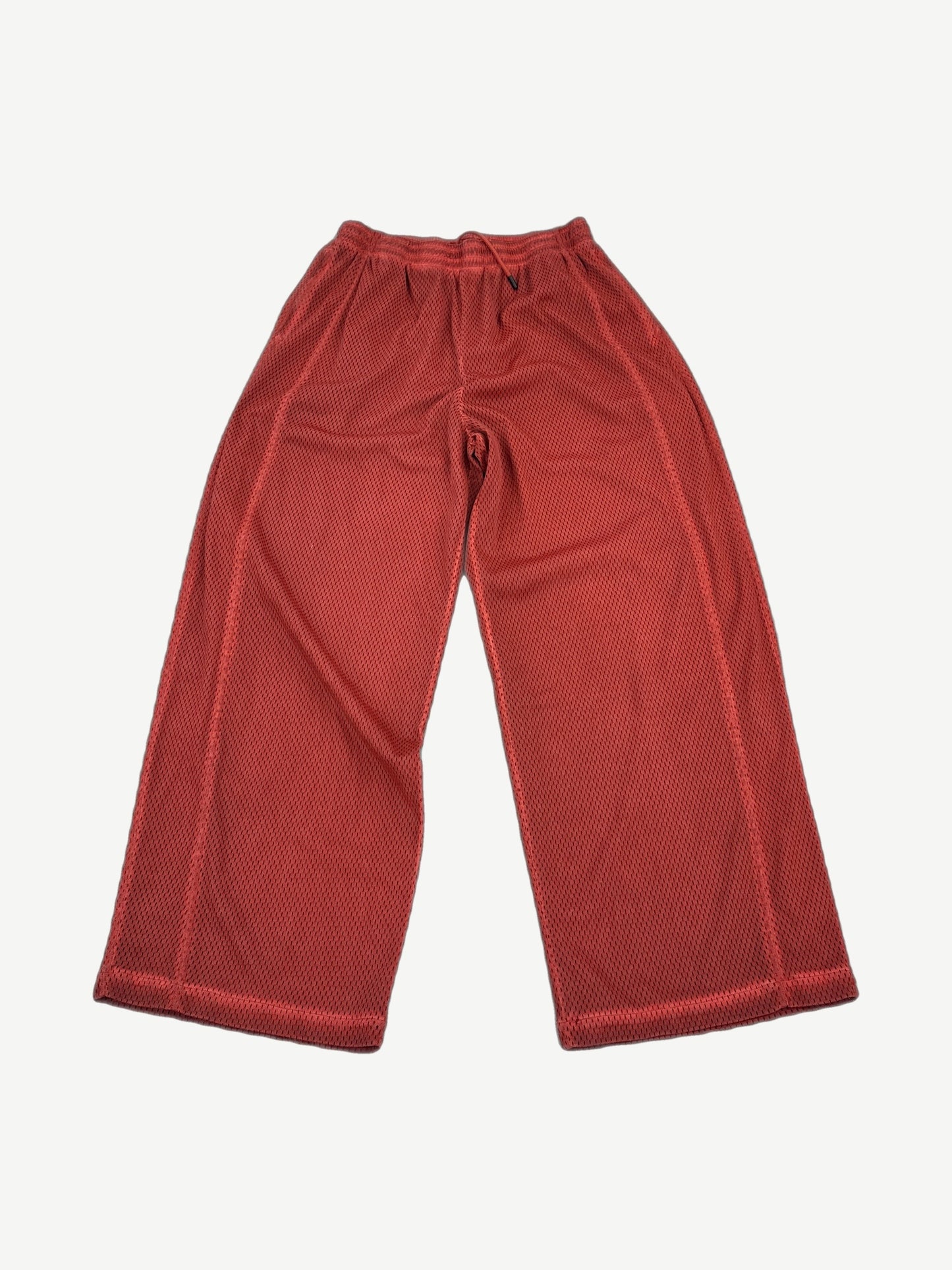 GV Gallery Raspberry Hills red mesh sweatpants with drawstring waist, full front view