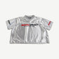 GV Gallery Raspberry Hills silver satin sport jersey front with red Berry Sport Spring Summer chest print