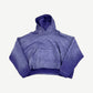 GV Gallery Raspberry Hills Ube hoodie front view in purple fleece with embroidered chest logo.