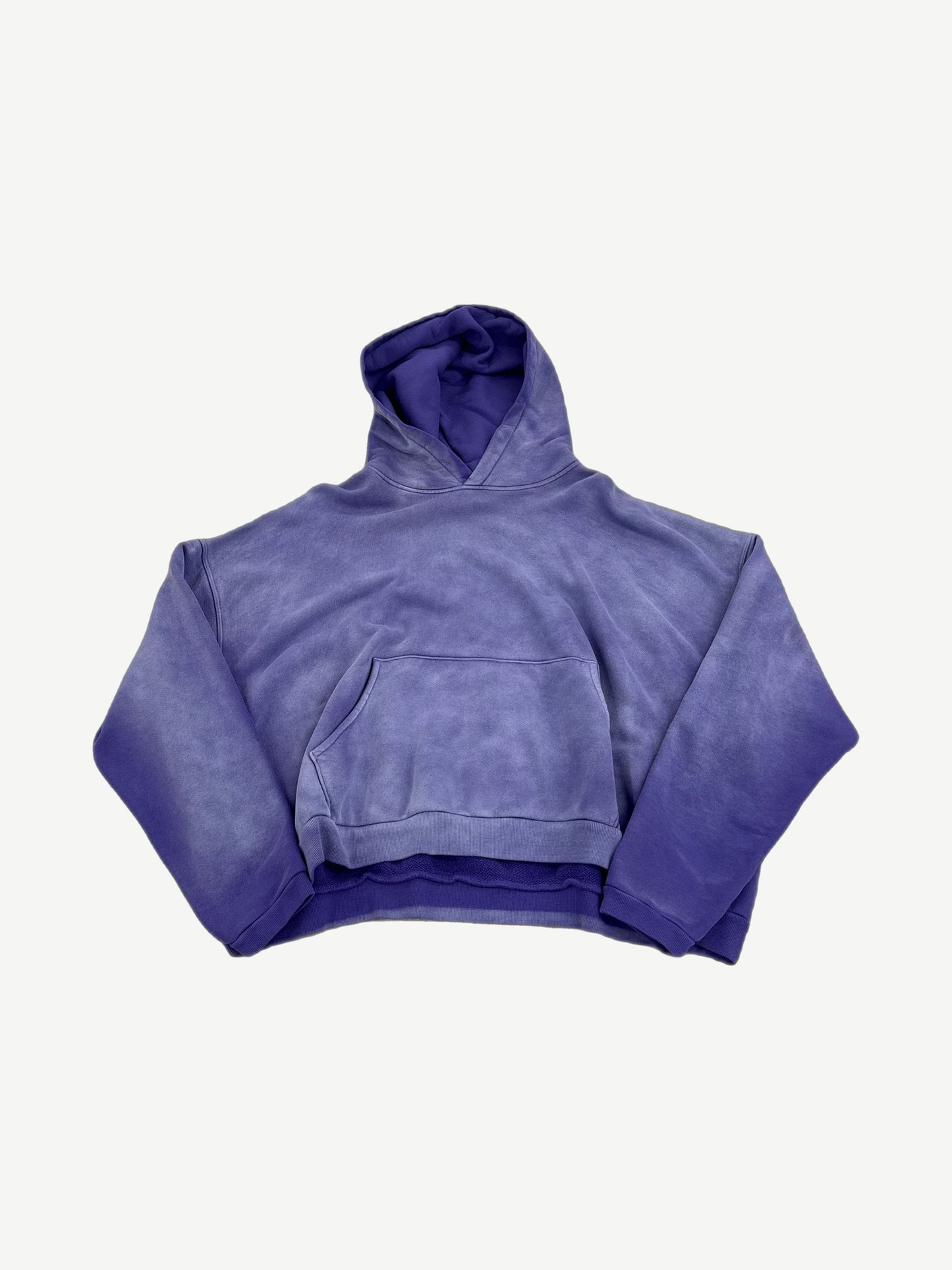 GV Gallery Raspberry Hills Ube hoodie front view in purple fleece with embroidered chest logo.