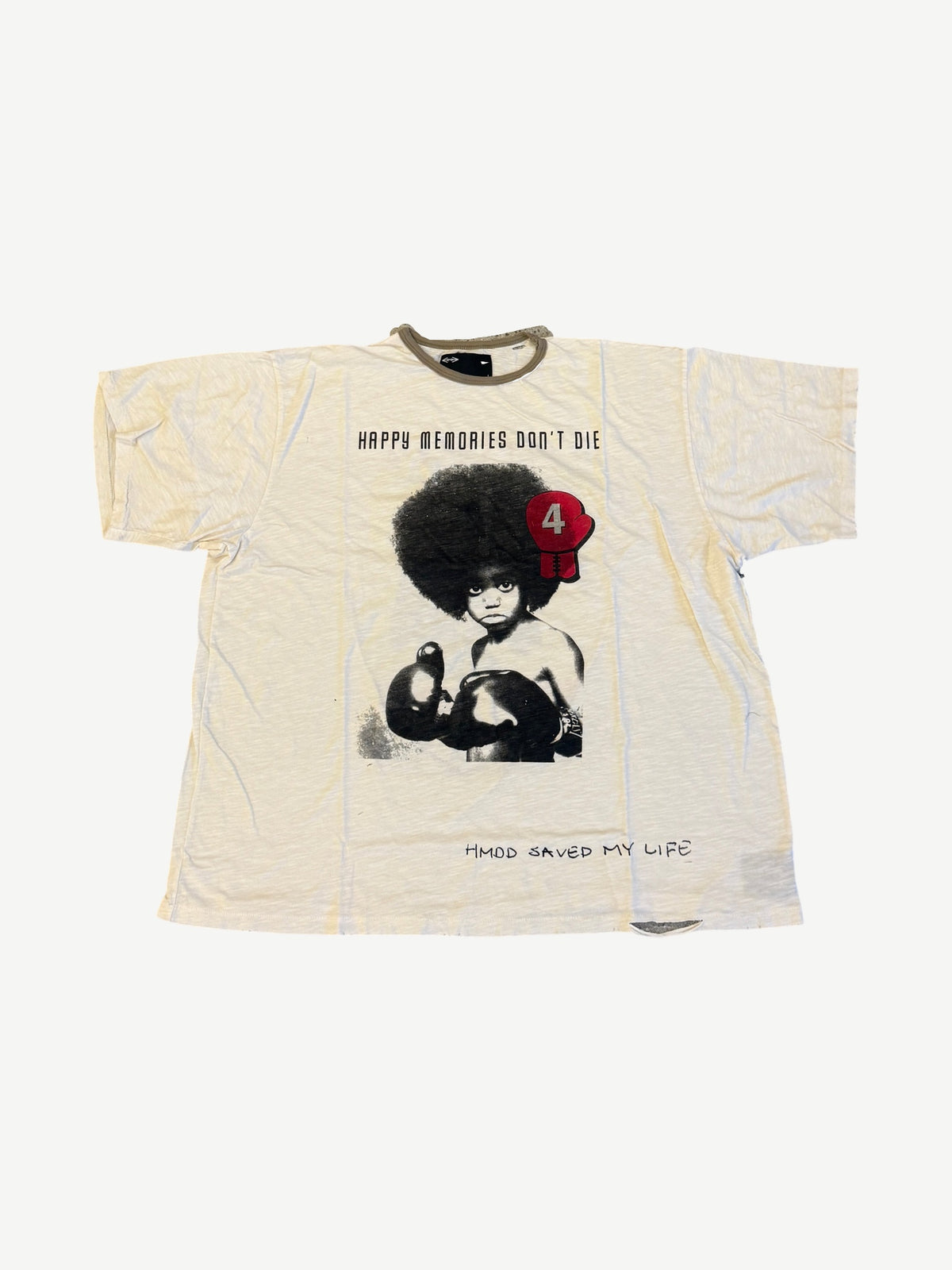 Happy Memories Don't Die HMDD Boxer Baby Slub Ringer Tee