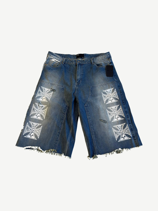 Happy Memories Don't Die HMDD Chopper Denim Carpenter Shorts