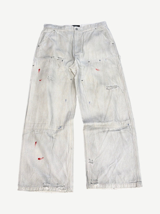 Happy Memories Don't Die HMDD White Big Ed Painter Work Pants