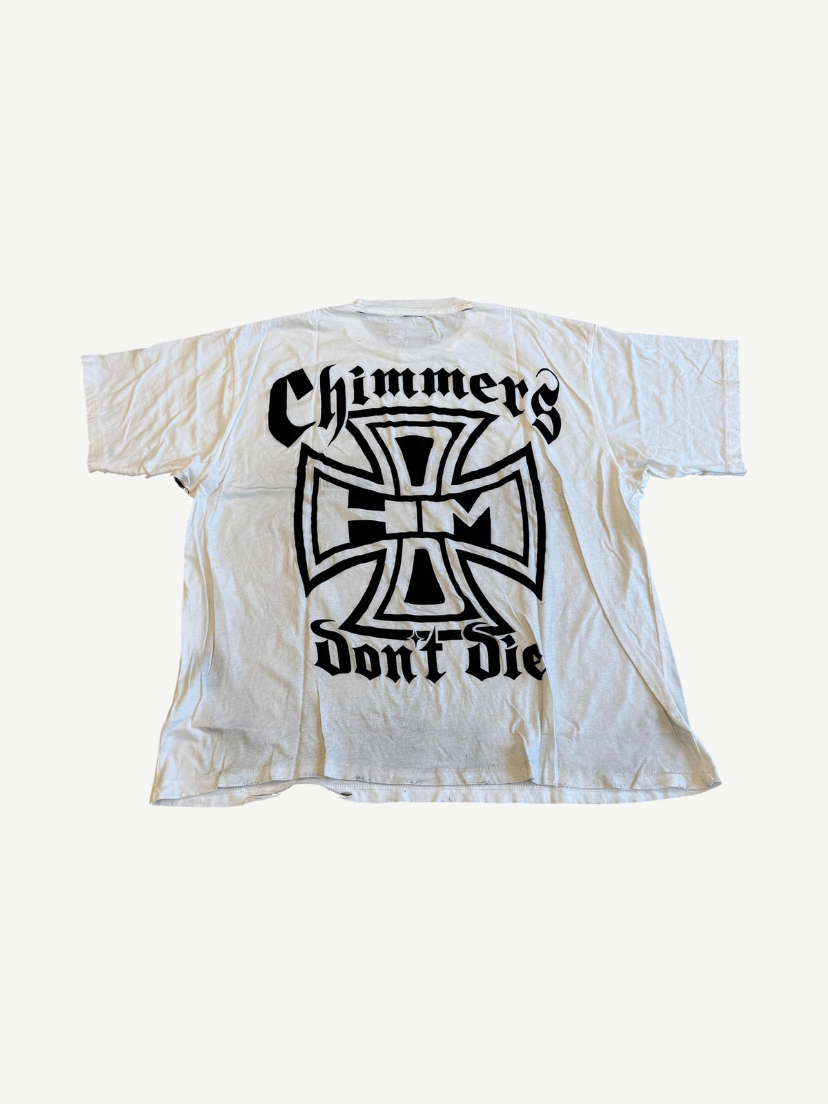 Happy Memories Don't Die HMDD White Chimmers Ghost Pocket Tee