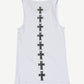 Happy Memories Don't Die HMDD White Holy Cross Tank Top