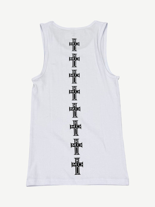 Happy Memories Don't Die HMDD White Holy Cross Tank Top