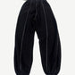 HMDD seam sweatpants back view in black fleece with contrast exposed seam stitching detail