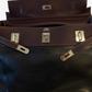Hermes Kelly Relax 50 Black Brown Box Leather Travel Bag